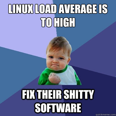 Linux Load Average is to high fix their shitty software  Success Kid