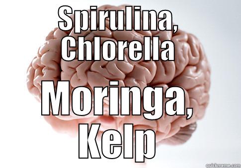 SPIRULINA, CHLORELLA MORINGA, KELP Scumbag Brain