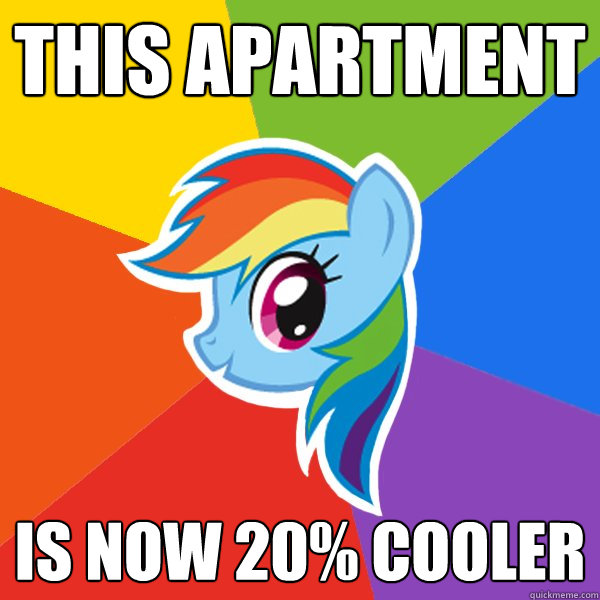 This apartment is now 20% cooler  Rainbow Dash