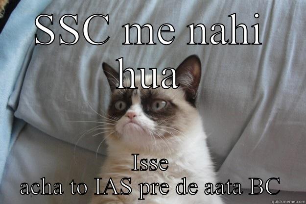 Csat shit effect - SSC ME NAHI HUA ISSE ACHA TO IAS PRE DE AATA BC Grumpy Cat