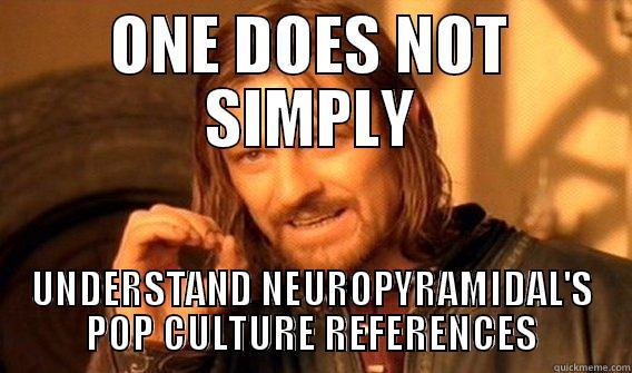 ONE DOES NOT SIMPLY UNDERSTAND NEUROPYRAMIDAL'S POP CULTURE REFERENCES One Does Not Simply