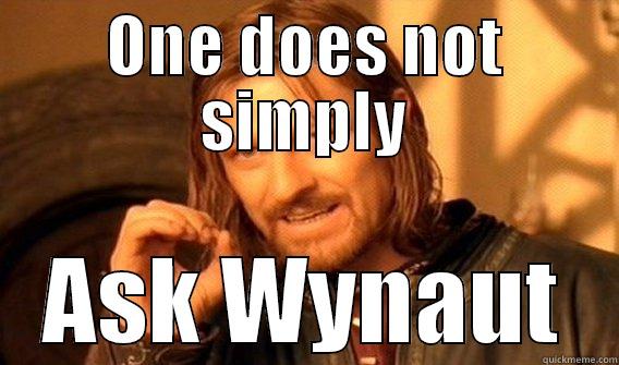 ONE DOES NOT SIMPLY ASK WYNAUT One Does Not Simply