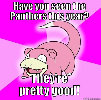 HAVE YOU SEEN THE PANTHERS THIS YEAR? THEY'RE PRETTY GOOD! Slowpoke