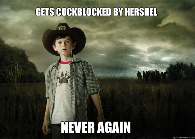 gets cockblocked by hershel Never Again  Carl Grimes Walking Dead