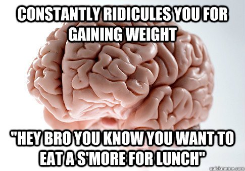 Constantly ridicules you for gaining weight 