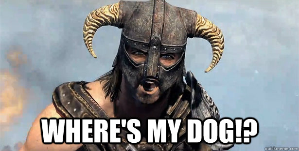  WHERE'S MY DOG!?  skyrim