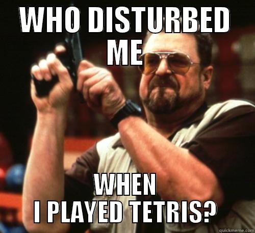 WHO DISTURBED ME WHEN I PLAYED TETRIS? Am I The Only One Around Here