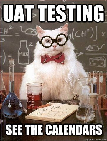 UAT TESTING See the calendars - UAT TESTING See the calendars  Chemistry Cat