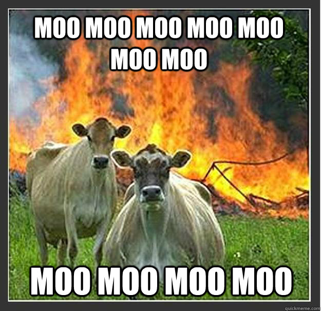 Moo moo moo moo moo moo moo moo moo moo moo - Moo moo moo moo moo moo moo moo moo moo moo  Evil cows