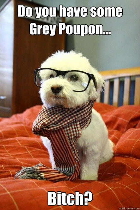 Do you have some Grey Poupon... Bitch? - Do you have some Grey Poupon... Bitch?  Hipster Dog