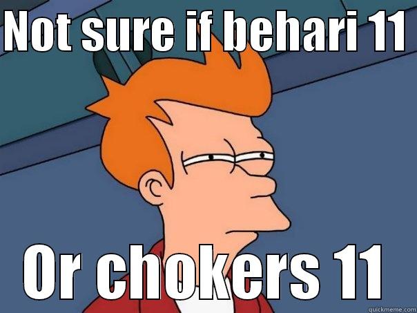 NOT SURE IF BEHARI 11  OR CHOKERS 11 Futurama Fry