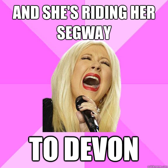 And She's riding her Segway to devon  Wrong Lyrics Christina