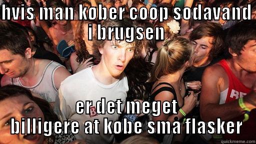 HVIS MAN KØBER COOP SODAVAND I BRUGSEN ER DET MEGET BILLIGERE AT KØBE SMÅ FLASKER Sudden Clarity Clarence