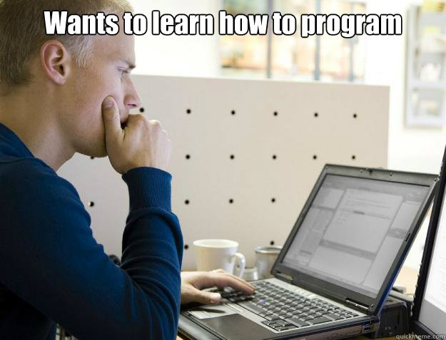 Wants to learn how to program   Programmer