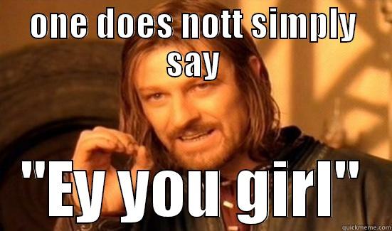 ONE DOES NOTT SIMPLY SAY 