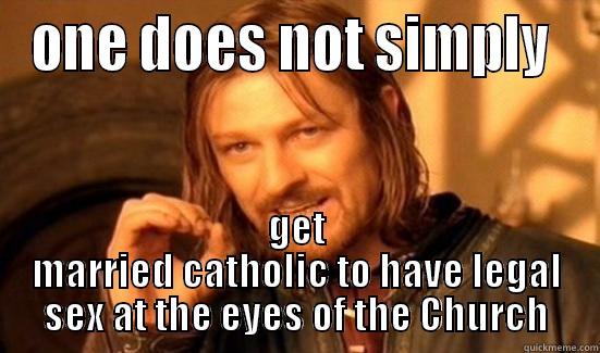 legal sex - ONE DOES NOT SIMPLY  GET MARRIED CATHOLIC TO HAVE LEGAL SEX AT THE EYES OF THE CHURCH Boromir