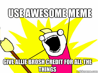 Use Awesome Meme Give Allie Brosh credit for all the things  All The Things