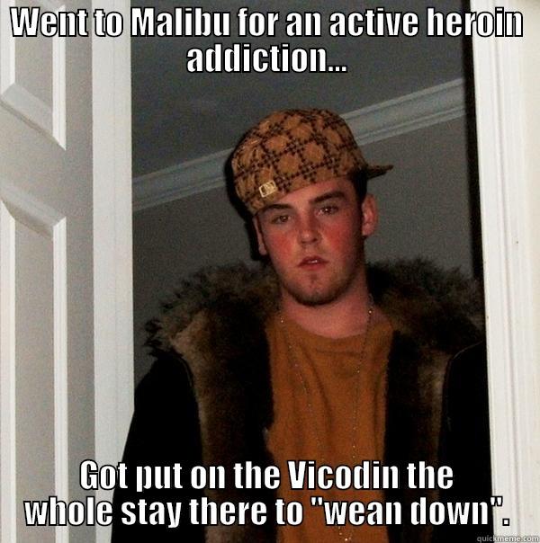 Malibu Steve - WENT TO MALIBU FOR AN ACTIVE HEROIN ADDICTION... GOT PUT ON THE VICODIN THE WHOLE STAY THERE TO 