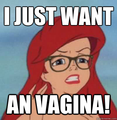 I just want
 an vagina!  Hipster Ariel