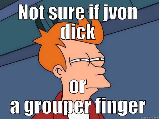 NOT SURE IF JVON DICK OR A GROUPER FINGER Futurama Fry