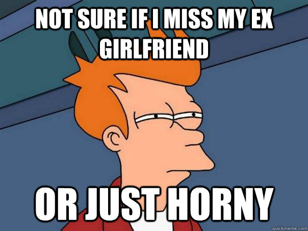 not sure if i miss my ex girlfriend or just horny  Futurama Fry