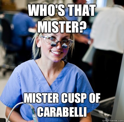 Who's that mister? Mister cusp of carabelli - Who's that mister? Mister cusp of carabelli  overworked dental student