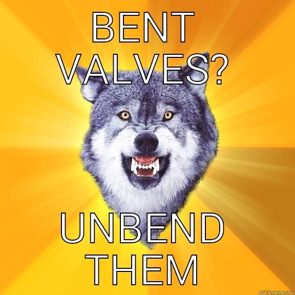 BENT VALVES? UNBEND THEM Courage Wolf