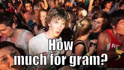  HOW MUCH FOR GRAM? Sudden Clarity Clarence