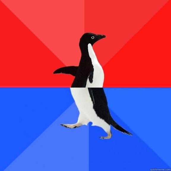   Socially Awksome Penguin