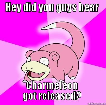 HEY DID YOU GUYS HEAR CHARMELEON GOT RELEASED? Slowpoke