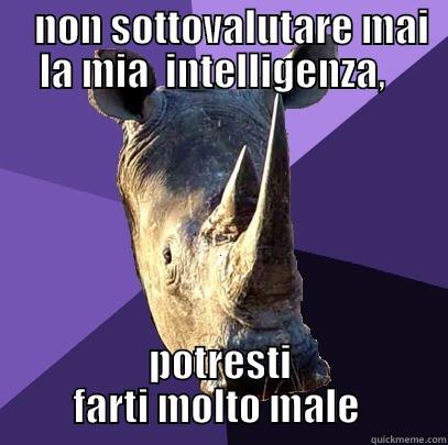    NON SOTTOVALUTARE MAI LA MIA  INTELLIGENZA,   POTRESTI FARTI MOLTO MALE  Sexually Oblivious Rhino