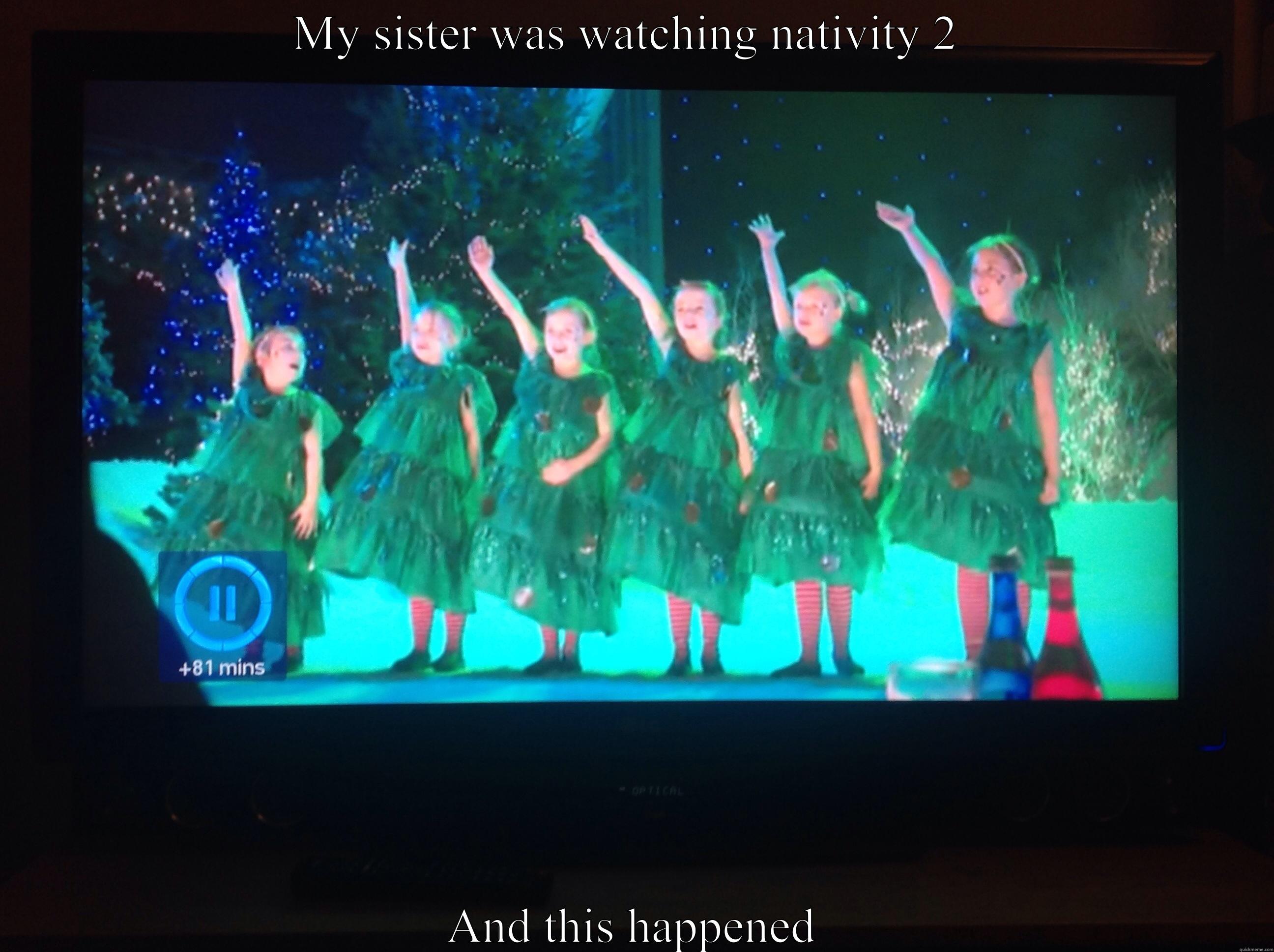 MY SISTER WAS WATCHING NATIVITY 2  AND THIS HAPPENED Misc