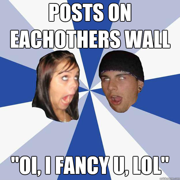 posts on eachothers wall 