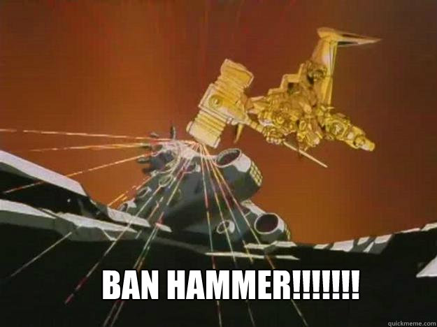 BAN HAMMER!!!!!!!  BAN HAMMER