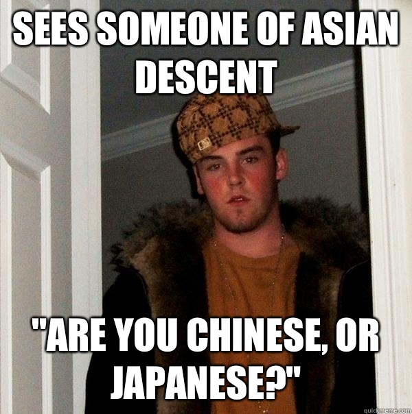 Sees someone of Asian descent  