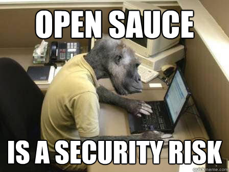 Open sauce is a security risk  Code Monkey