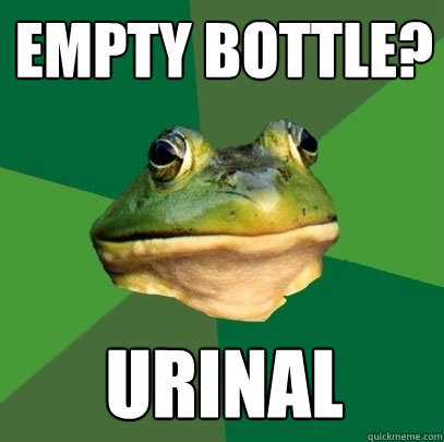 Empty Bottle? Urinal - Empty Bottle? Urinal  Foul Bachelor Frog