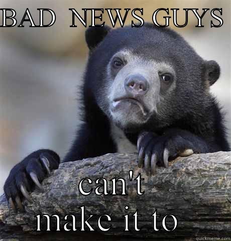 BAD NEWS BEARS  - BAD  NEWS GUYS  CAN'T MAKE IT TO DALLAS Confession Bear