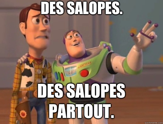 Des salopes. Des salopes partout.  Toy Story