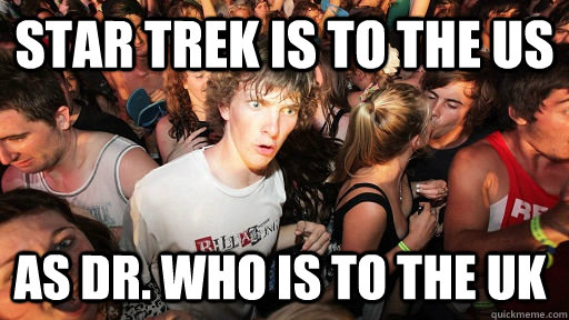 Star Trek is to the US As Dr. Who is to the UK - Star Trek is to the US As Dr. Who is to the UK  Sudden Clarity Clarence