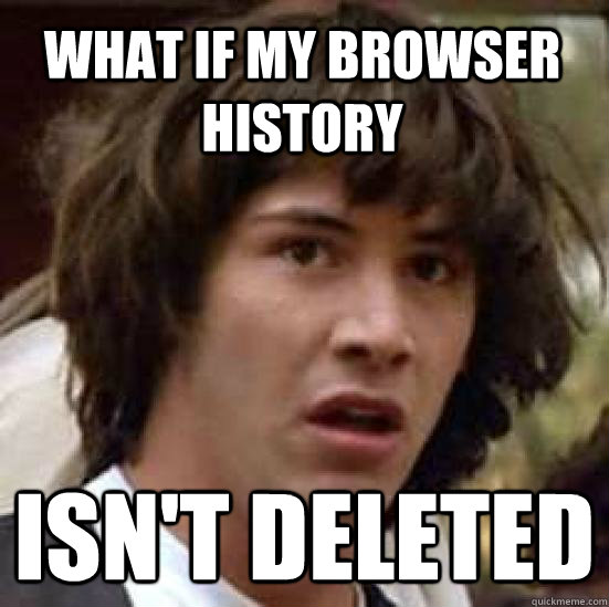 What if my browser history Isn't deleted - What if my browser history Isn't deleted  conspiracy keanu