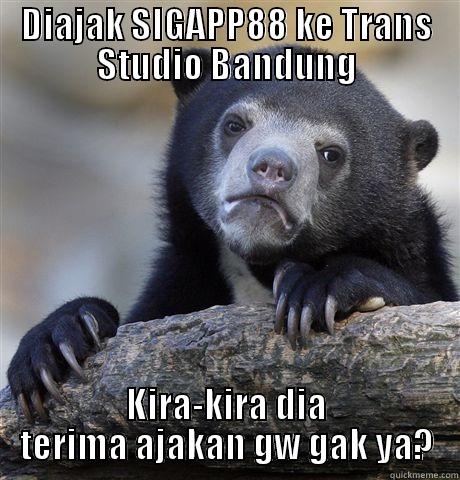 DIAJAK SIGAPP88 KE TRANS STUDIO BANDUNG KIRA-KIRA DIA TERIMA AJAKAN GW GAK YA? Confession Bear