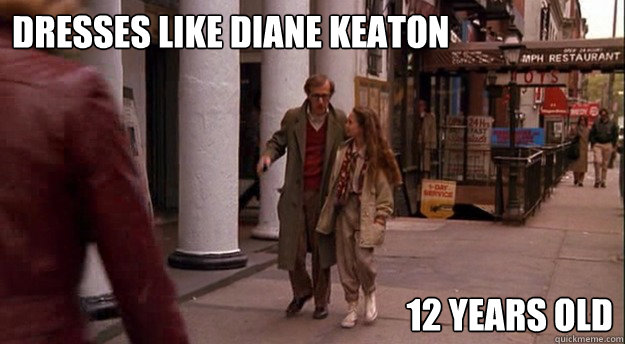 Dresses like Diane Keaton 12 years old  