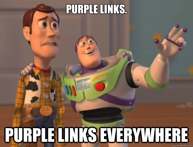 Purple Links. Purple links Everywhere  Buzz Lightyear