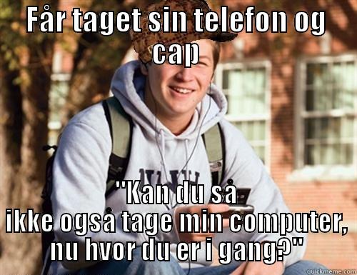 FÅR TAGET SIN TELEFON OG CAP 