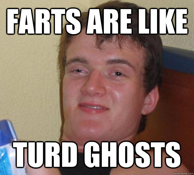 Farts are like  turd ghosts  10 Guy