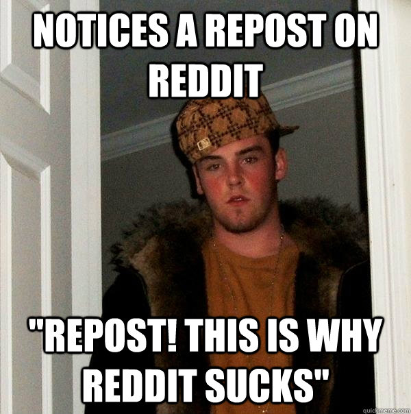 Notices a repost on reddit 