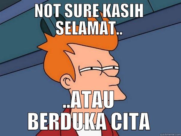 Teman baru masuk dunia korporat - NOT SURE KASIH SELAMAT.. ..ATAU BERDUKA CITA Futurama Fry