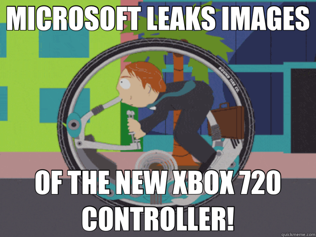 MICROSOFT LEAKS IMAGES OF THE NEW XBOX 720 CONTROLLER! - MICROSOFT LEAKS IMAGES OF THE NEW XBOX 720 CONTROLLER!  South Park 