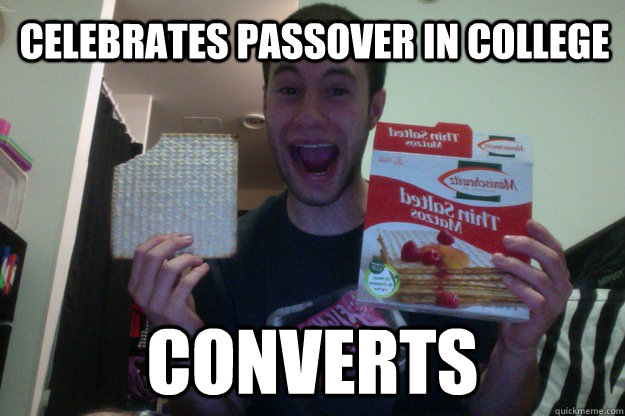 Celebrates Passover in college Converts - Celebrates Passover in college Converts  Excited Jewish Friend